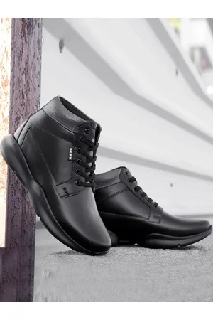 BXXY Men Hidden Elevator Height Increasing Lightweight Mid-Top Sneakers