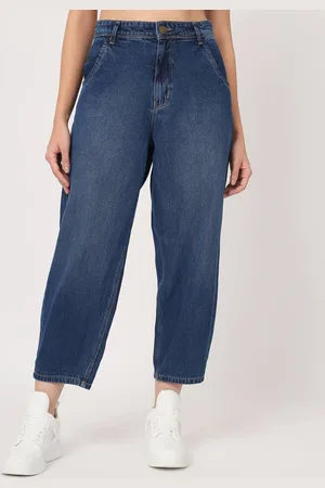 BEATNIK Women High-Rise Low Distress Light Fade Jeans