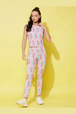 StyleStone Women Printed Gym Wear Tracksuit