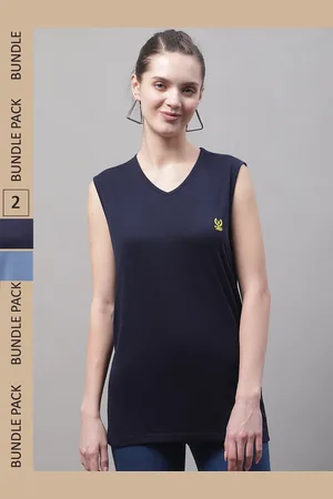 VIMAL JONNEY Pack Of 2 V-Neck Gym T-shirt