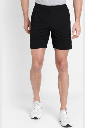 PROTEENS Men Black Solid Regular Fit Sports Shorts