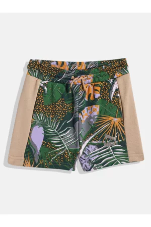 PUMA Girls Tropical Print Regular Fit Mid-Rise T7 Vacay Queen AOP Youth Regular Sustainable Shorts