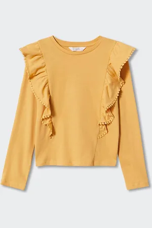 MANGO Pure Cotton Ruffles Sustainable Top