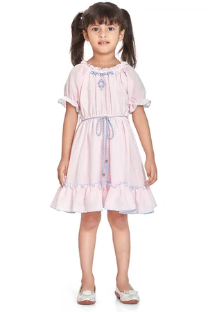 Peppermint Girls Floral Puff Sleeve Fit & Flare Dress