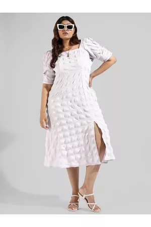 Instafab Women Plus Size A-Line Midi Dress