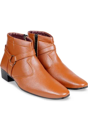 BXXY Men Textured Height Increasing Regular Formal Boots