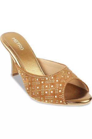 Metro Embellished Slim Peep Toes