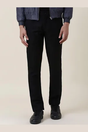 Fabindia Men Black Casual Regular Trousers