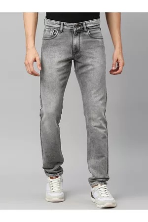 HJ HASASI Men Relaxed Fit Heavy Fade Stretchable Denim Jeans
