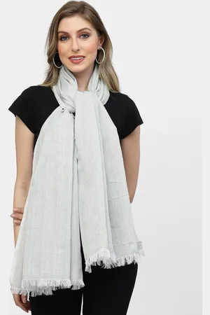 Arrabi Striped Fringed Border Cotton Stole