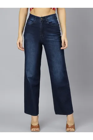 Guti Women High-Rise Light Fade Stretchable Straight Fit Jeans