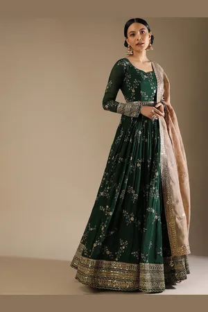 KALKI Fashion Ethnic Motifs Embroidered A-Line Sequinned Ethnic Dress