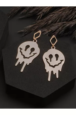 Priyaasi Rose Gold-Plated Contemporary Drop Earrings