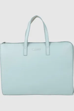 Caprese Women Blue Solid Laptop Bag