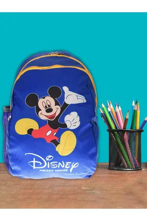 Kuber Industries Disney Mickey Printed School 2 Compartment Kids School Bag Backpack