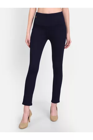 AngelFab Women Skinny Fit Mid-Rise Cotton Denim Jeggings