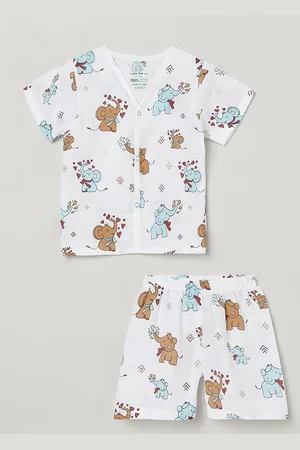 The Boo Boo Club Kids Infants Pure Cotton Printed Sustainable Shirt with Shorts