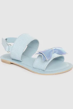 toothless Girls Blue Open Toe with Bows Fashion Sandals