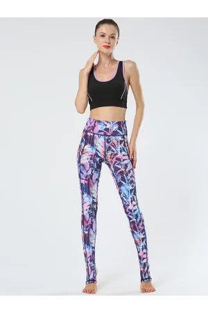 JC Collection Women Floral Printed Training Tights