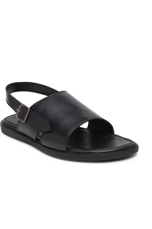 Beaver Men Open Toe Leather Comfort Sandals With Buckle