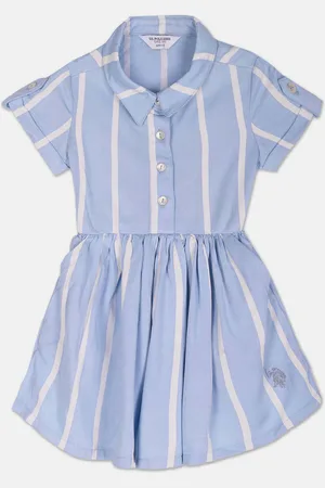 Ralph Lauren Girls Vertical Striped Shirt Dress