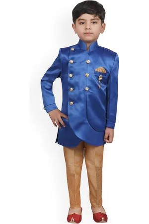 SG Boys Blue & Brown Sherwani Set