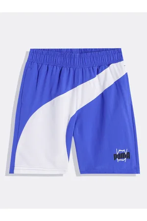 PUMA Boys Colourblocked Relaxed Fit Basketball Clyde Shorts