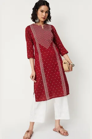 Buy online Black And White Cotton Embroidered Kurti from Kurta Kurtis for  Women by Stylet for ₹1699 at 0% off | 2024 Limeroad.com