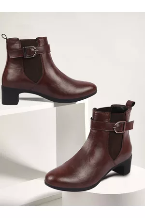 FAUSTO Women Mid-Top Chelsea Boots