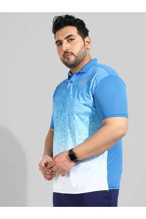 Instafab Men Plus Size Printed Polo Collar Flex T-shirt