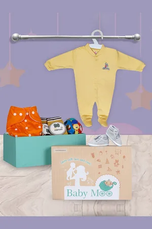 Baby Moo Infants 5 Pieces Crawling And Growing Infants Pure Cotton Baby Apparel Gift Set