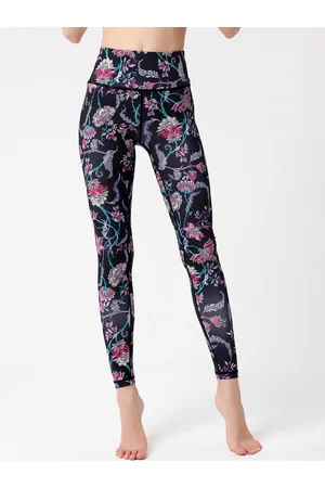 JC Collection Women Floral Printed Training Tights