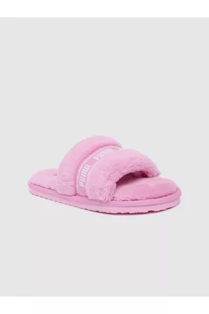 PUMA Girls Fluff Printed Sliders