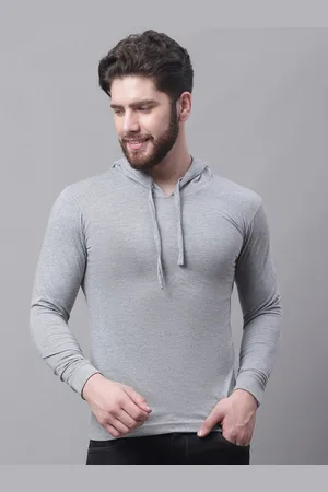 Friskers Men Cotton Hooded Long Sleeves T-shirt