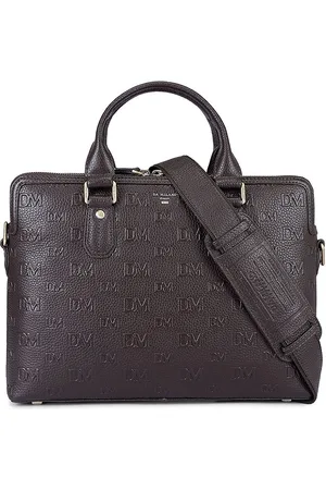 Da Milano Textured Leather Laptop Bag