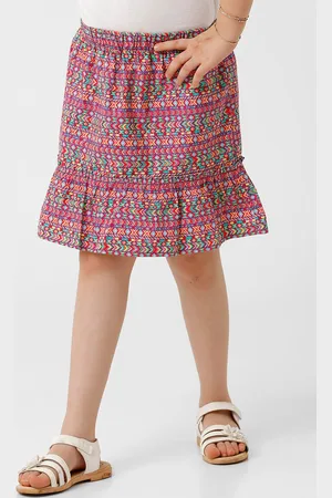 KATE & OSCAR Girls Printed A Line Knee Length Skirt