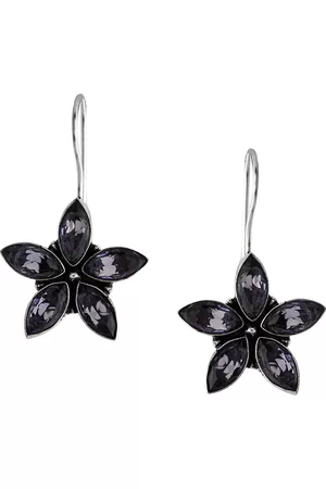 EL REGALO Women Black Star Shaped Drop Earrings
