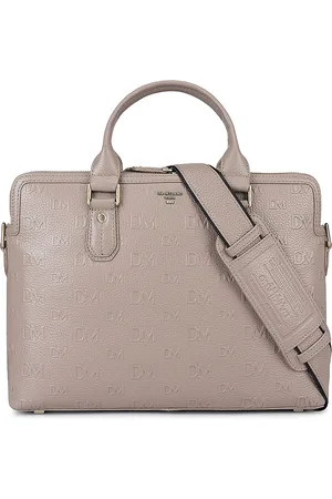Da Milano Textured Leather Laptop Bag