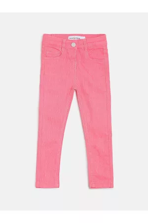 TALES & STORIES Infant Girls Pink Slim Fit Mid-Rise Clean Look Jeans