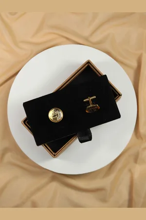 Tossido Gold-Plated Round Cufflink