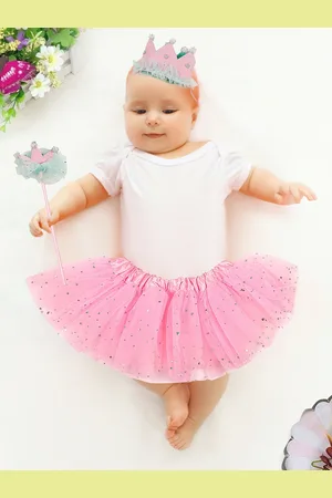 Baby Moo Pink Tutu Skirt And Accessory Set