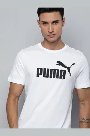 PUMA Men Brand Logo Printed Pure Cotton Regular Fit Outdoor T-shirt
