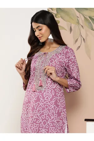 Varanga Bandhani Printed Gota Embroidered Kurta