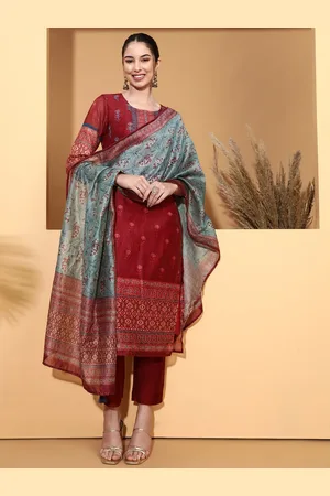 BE INDI Women Ethnic Motifs Printed Kurta with Trousers & Dupatta