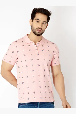 Status Quo Men Printed Polo Collar Cotton T-shirt