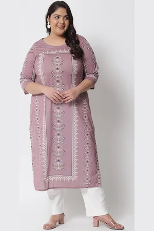 Amydus Plus Size Ethnic Motifs Printed Kurta