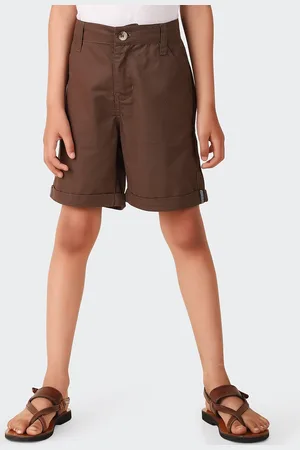 Fabindia Boys Mid-Rise Knee Length Cotton Regular Shorts