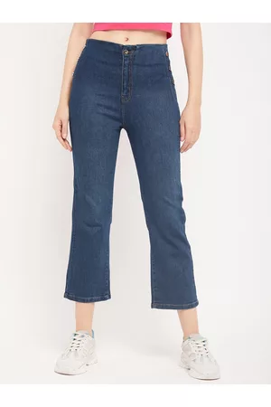 MADAME Women Bootcut High-Rise Light Fade Cotton Jeans