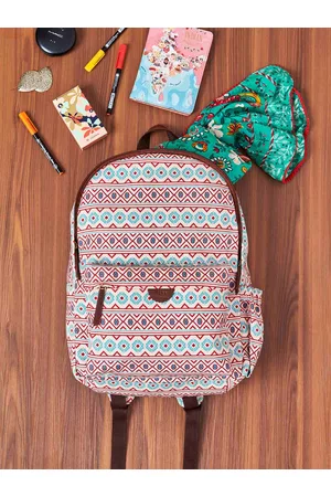 TEAL Women Geometric Printed Backpack