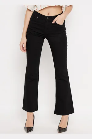 MADAME Women Mid-Rise Bootcut Cotton Jeans